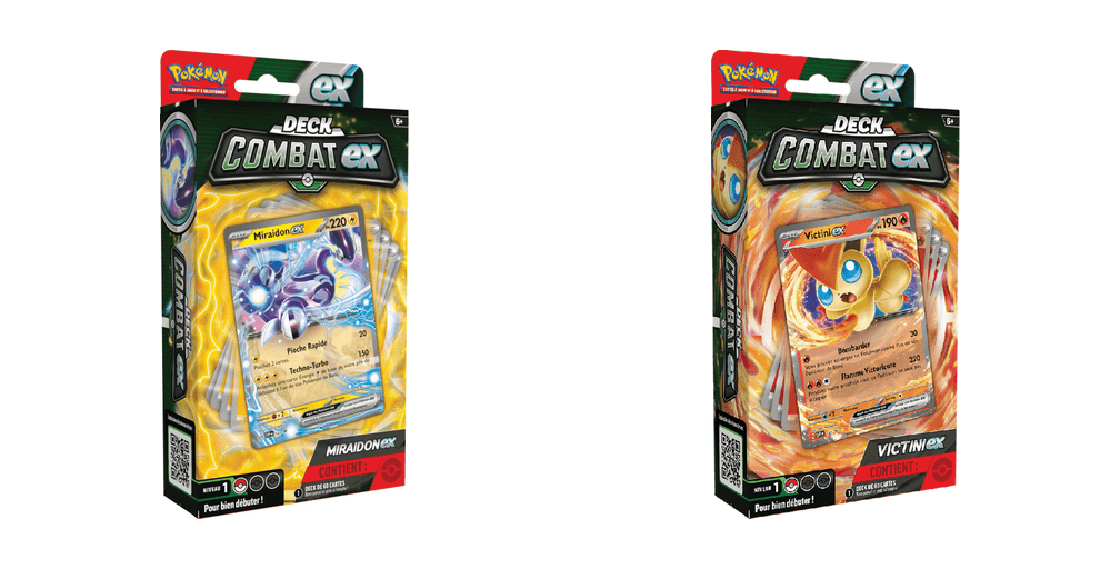 Deck Combat-ex – Victini-ex ou Miraidon-ex – Modèle aléatoire