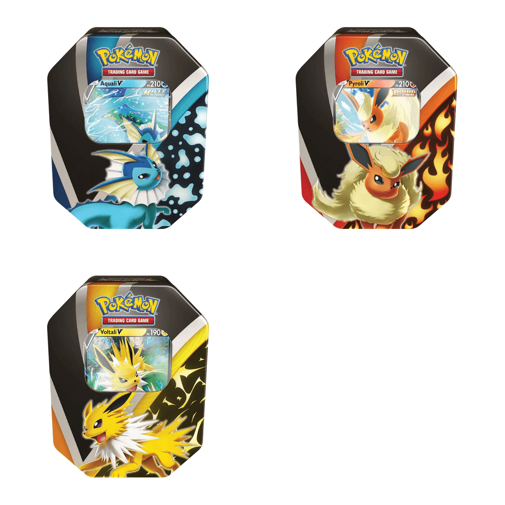 Pokébox Évolutions d’Évoli – Aquali-V, Pyroli-V ou Voltali-V (modèle aléatoire)