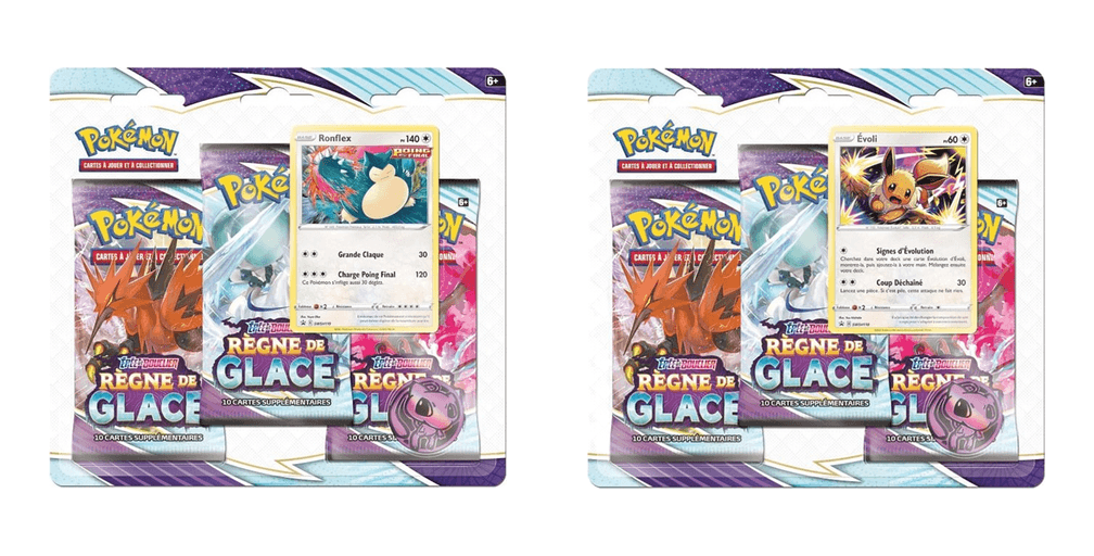 Pack de 3 boosters Épée et Bouclier – Règne de Glace (modèle aléatoire)