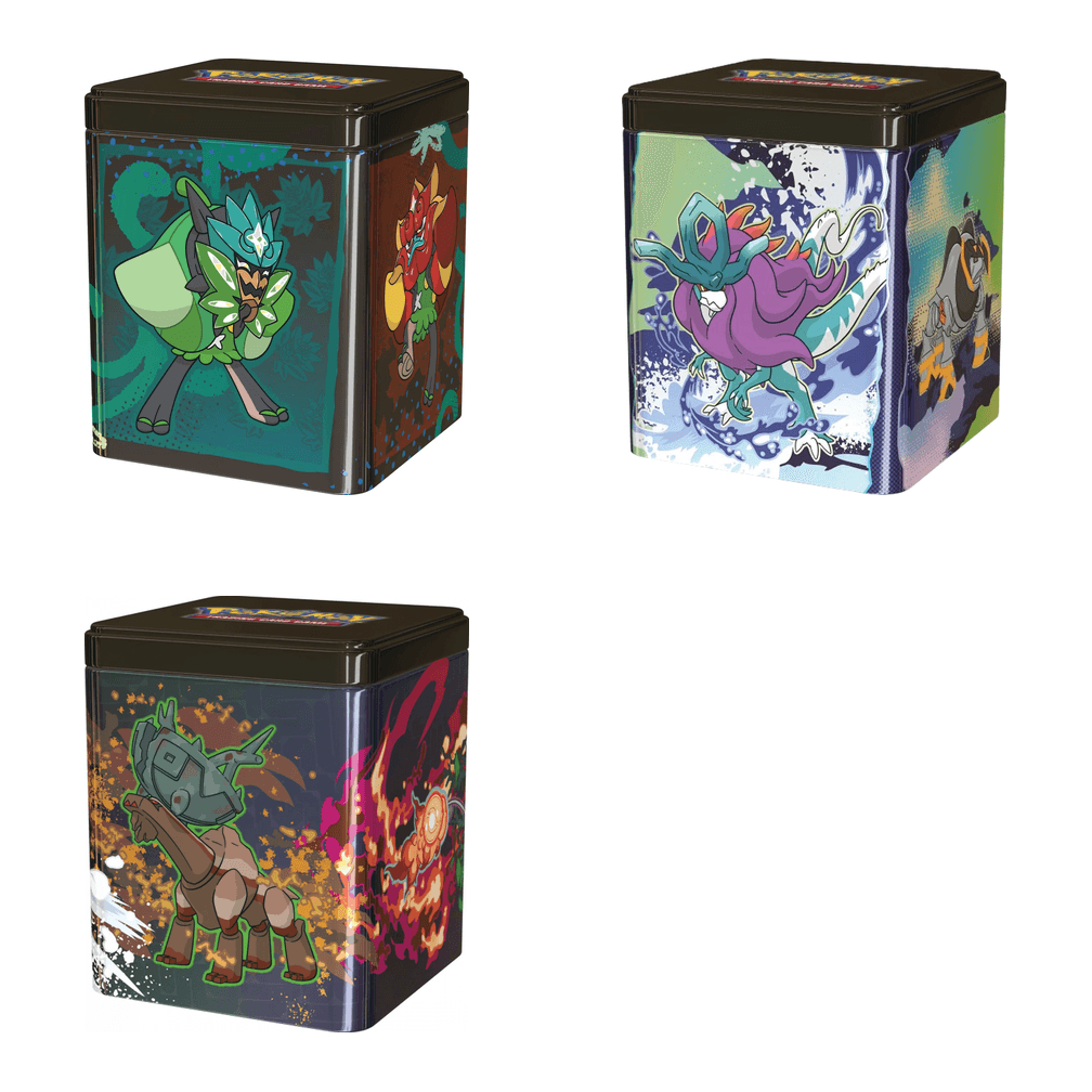 Tin Cube Pokémon 2025 – Trésors du Fléau, Paradoxe ou Ogerpon (aléatoire)
