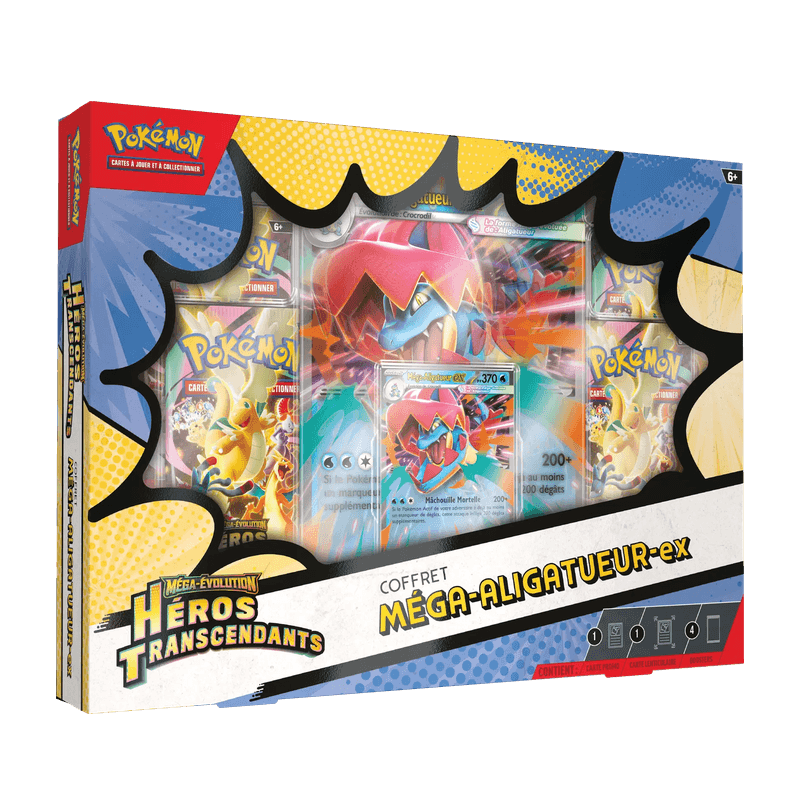 Coffret Méga-Évolution – Héros Transcendants – Méga-Aligatueur-ex
