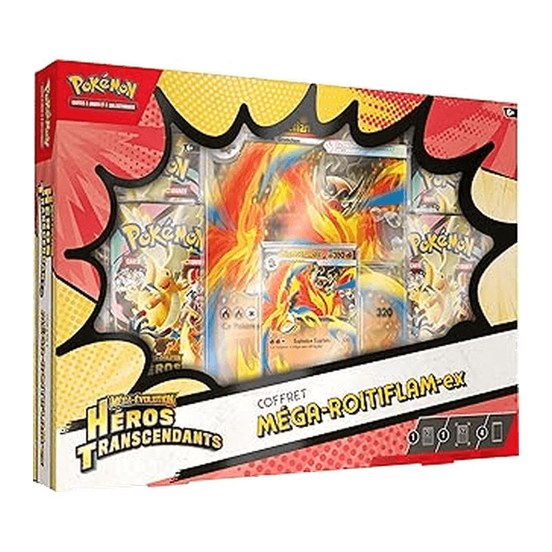 Coffret Méga-Évolution – Héros Transcendants – Méga-Roitiflam-ex