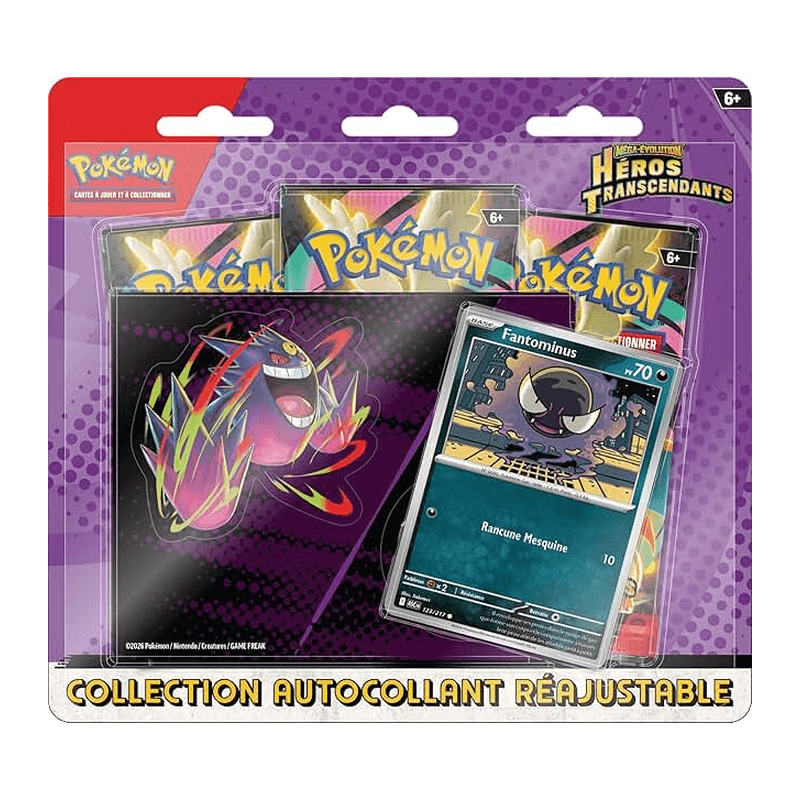 Collection Autocollant réajustable Méga-Évolution – Héros Transcendants – Fantominus