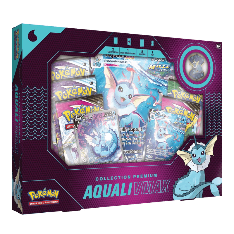 Collection Premium : Aquali-VMAX, Pyroli-VMAX ou Voltali-VMAX