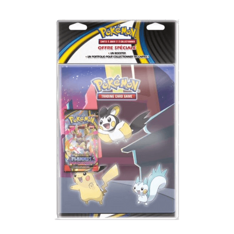 Pack Portfolio + Booster Méga-Évolution – Flammes Fantasmagoriques