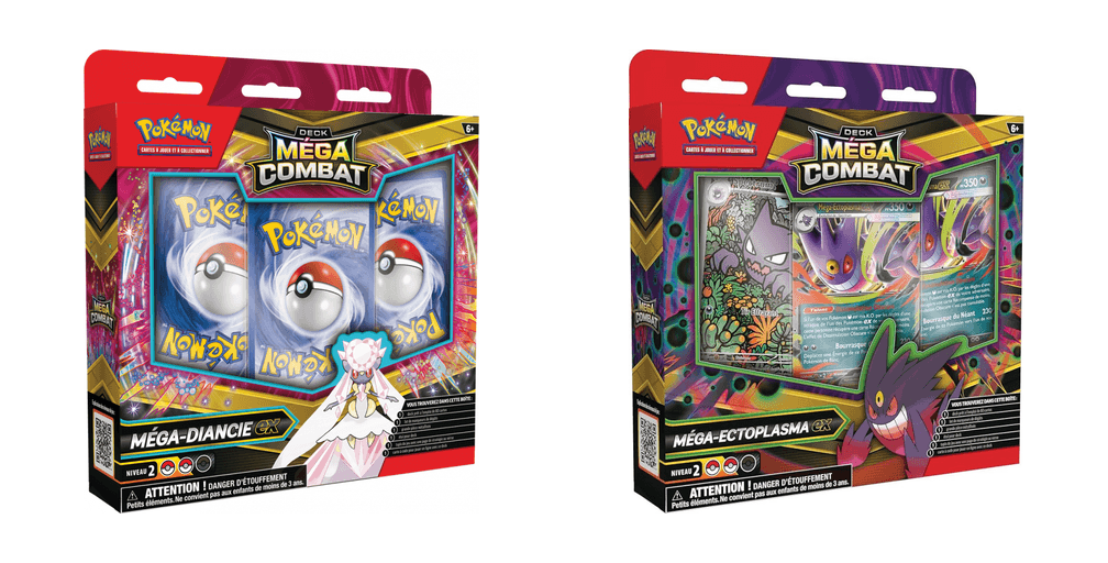 Deck Méga-Combat – Méga-Diancie-ex ou Méga-Ectoplasma-ex – Modèle aléatoire