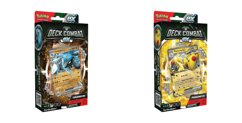 Deck Combat-ex – Pharamp-ex ou Lucario-ex – Modèle aléatoire