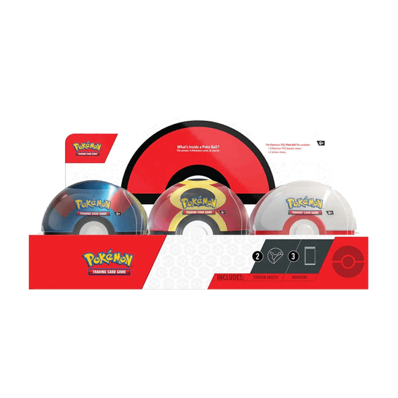 Lot de boîtes Poké Ball – Poké Ball, Super Ball et Hyper Ball